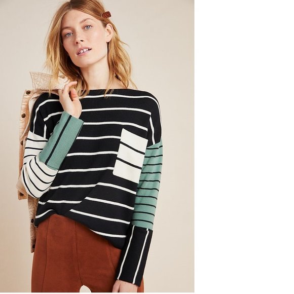 Anthropologie Sweaters - NEW Anthropologie Faye Striped Sweater